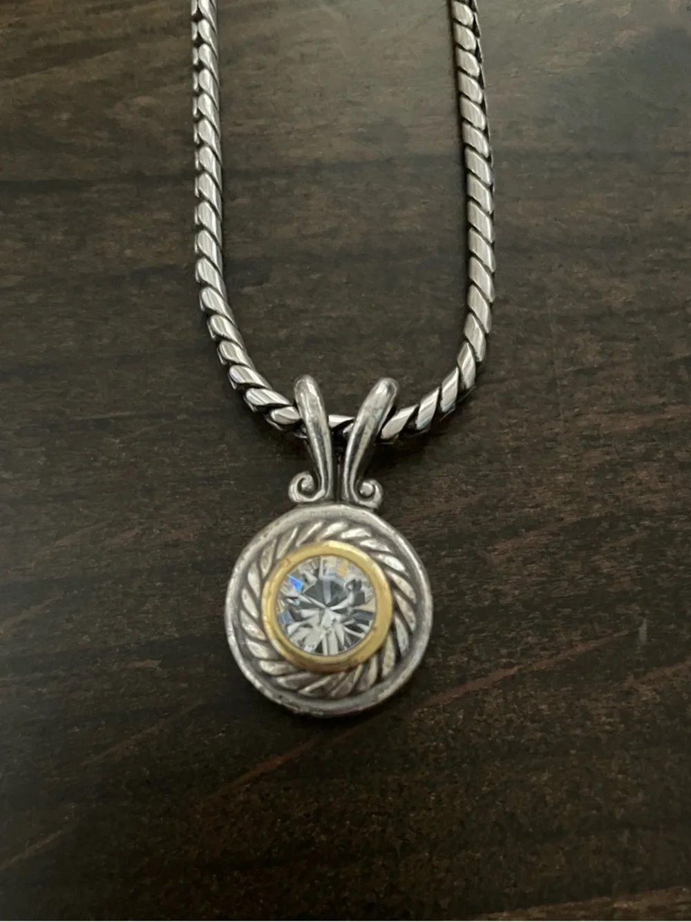 Brighton Heiress Silver And Gold Pendant Necklace